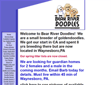 Tablet Screenshot of bearriverdoodles.com